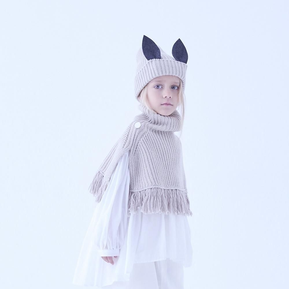 eLfinFolk 耳付きニット帽 / Beast beanieⅡ ivory by CA4LA