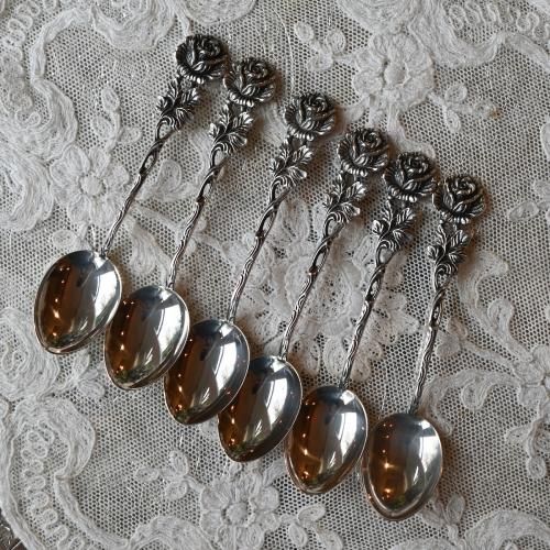 1920年代 ジャーマンシルバー835 ヒルデスハイムローズ 小ぶり