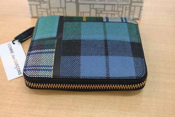 Wallet COMME des GARCONS 2つ折り財布（タータンチェックGreen