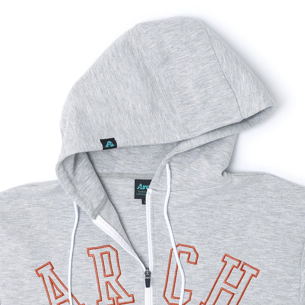 college logo sweat zip parka【gray】 - Arch ☆ アーチ