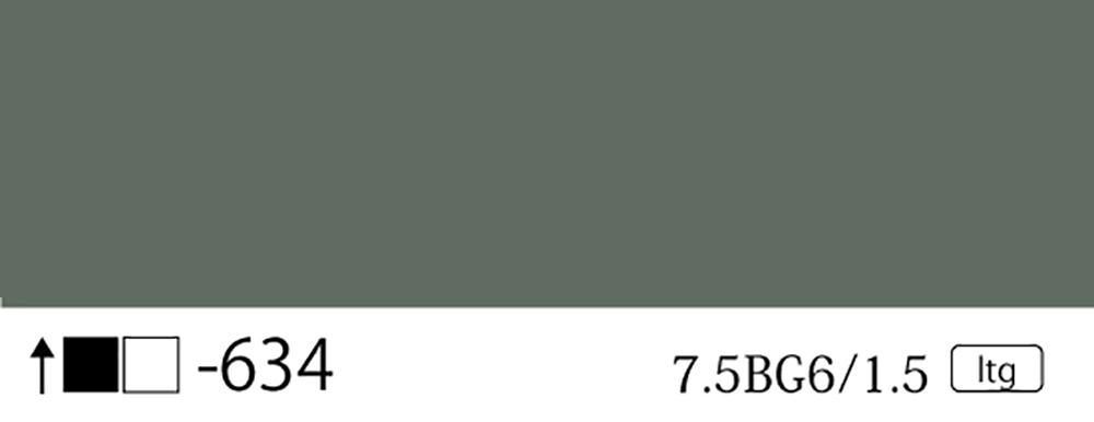 日塗工旧番号634 マンセル7.5BG6/1.5 - 塗料の日塗工・マンセル値の色