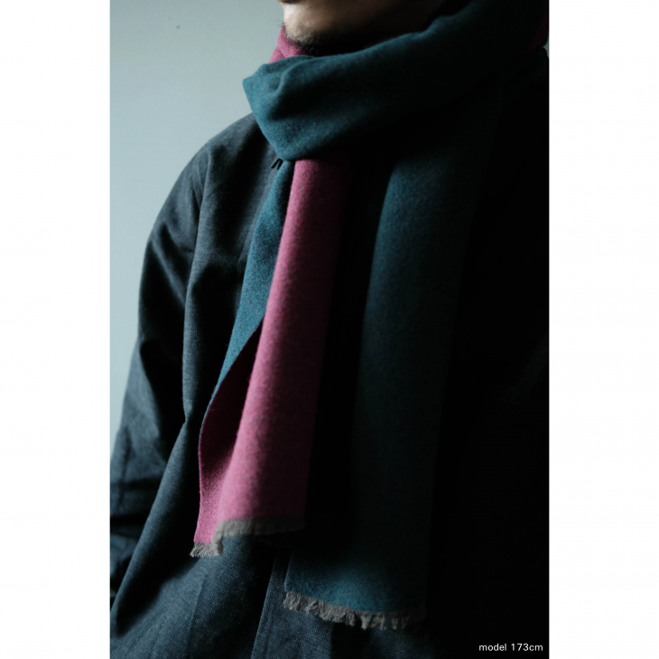 hatsutoki (ハツトキ) | ウルグアイウール パネルマフラー (フォレスト