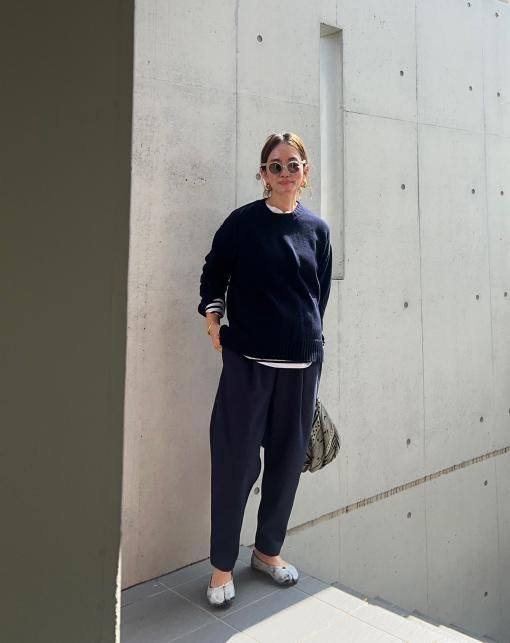 ▫️受注製作【2025 AW CollectionふわもちパンツAW/ネイビー】 - JULYNINE