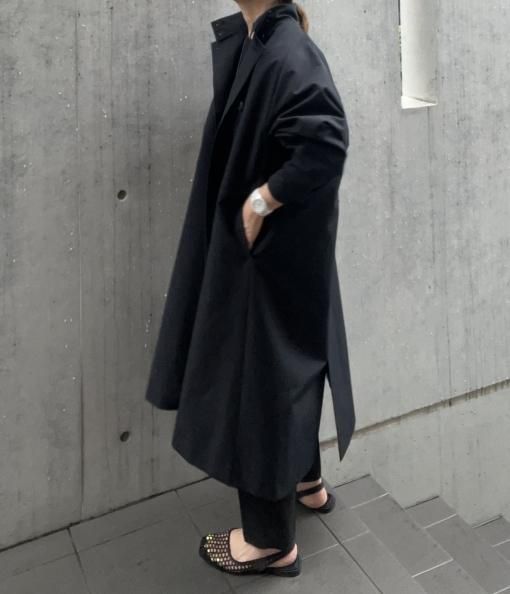 2025 AW Collectionスタンドカラーロングコート/navy】 - JULYNINE