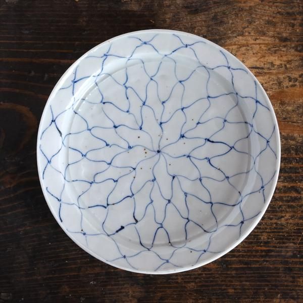 染付6寸皿網目図 - 宙 SORA