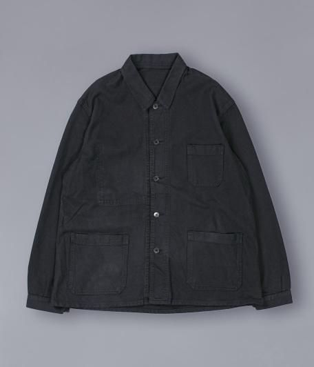 コットンツイルフレンチワークジャケット [Overdye/BLACK] - Fresh