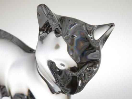 バカラ フィギュリン ○ パンサー キャット クリスタル 猫 ネコ 置物