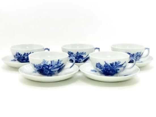 ロイヤルコペンハーゲン カップ＆ソーサー□ブルーフラワーカーブ