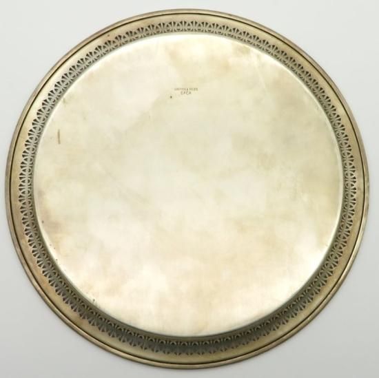 マッピン＆ウェッブ プレート ○ シルバープレート 大皿 アカンサス