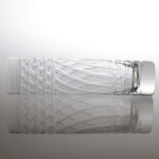 バカラ 花瓶 ○ 一輪挿し フラワーベース 20cm ヴェース ライン カット