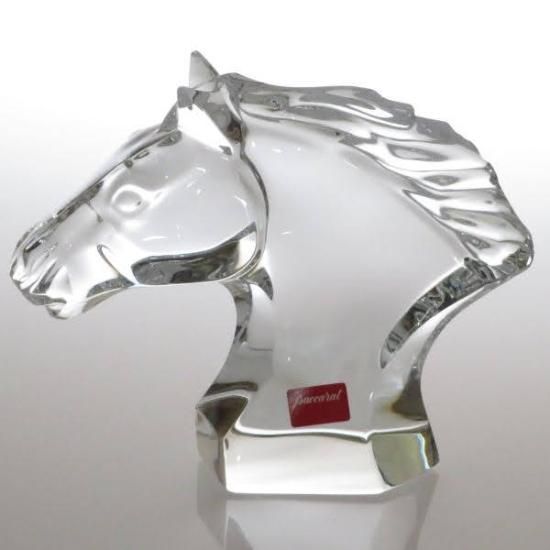 バカラ フィギュリン ○ 馬の頭 ホース ヘッド クリスタル 午 ウマ