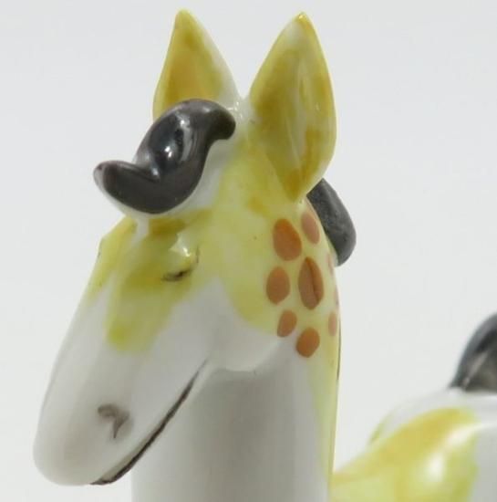 マイセン 置物□ウマ 黄色 フィギュリン 7cm 干支シリーズ 午 馬