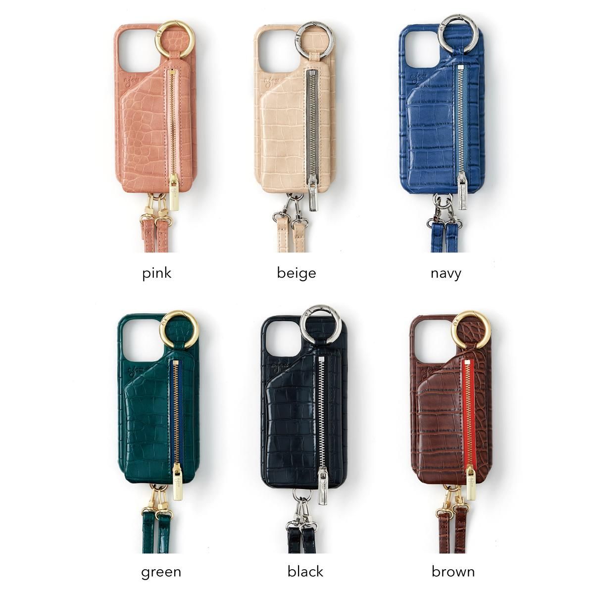 croco case | iPhone6.6s.7.8.SE2.SE3共通対応 / black - ajew