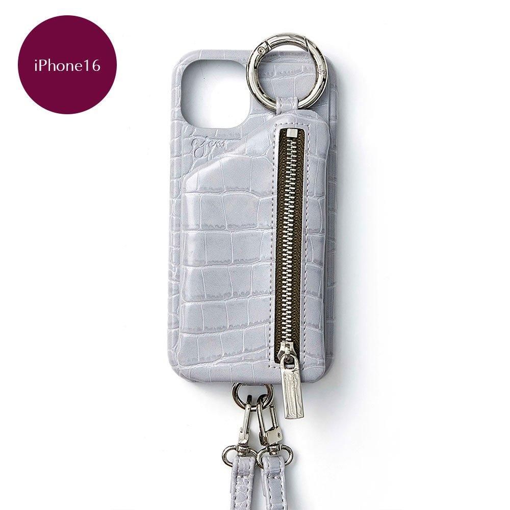 croco case | iPhone16 / ash gray - ajew