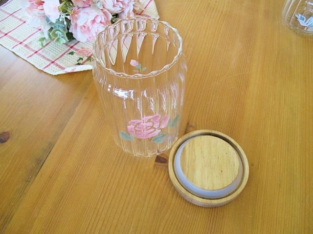 マニーローズ ガラス ラ・フロレズン キャニスター（L） - 「フランス