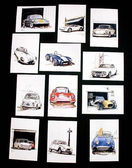 ポストカード BOWイラスト集（スポーツカー） - TOOLBOX