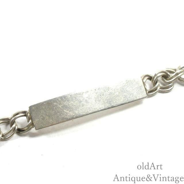 1982年 英国 イギリス ヴィンテージ ID プレート メンズ ブレスレット