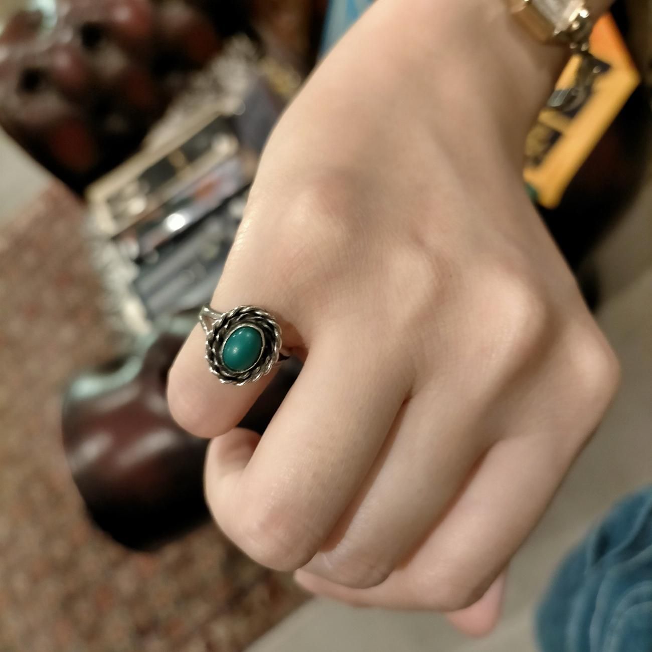 USA製ヴィンテージネイティブアメリカンターコイズスターリング