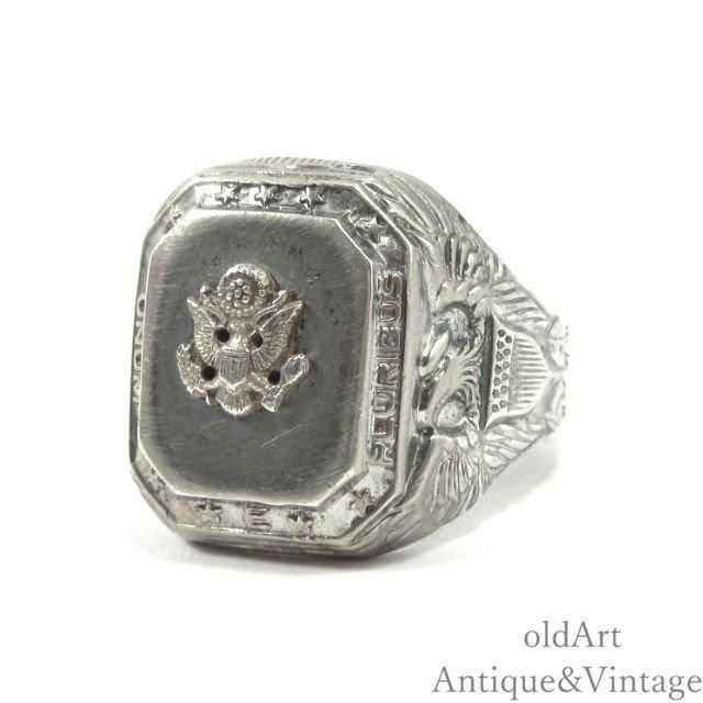 USA製1940年代WW2ヴィンテージUS.ARMY白頭鷲スターリングシルバー製