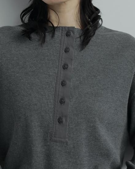 Waffle Henley Tops/anuke'62520628 - Select Shop Loozel