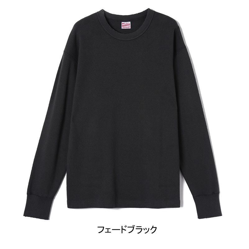 サーマルキングラッセルハニカム クルーネック長袖（ダメージ加工） #52027