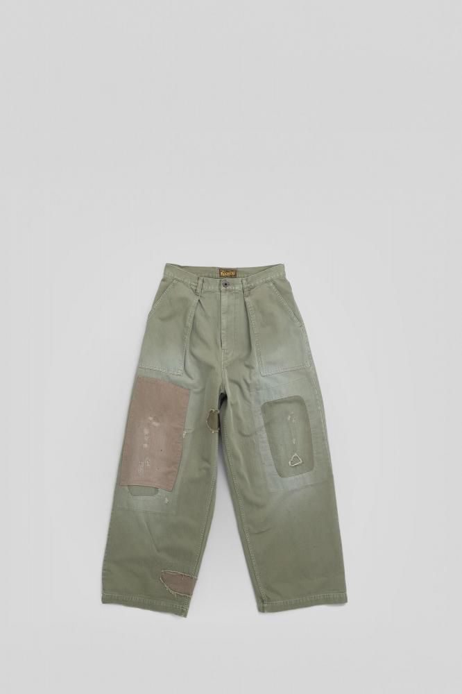 KAPITAL 骨刺繍 オリーブ チノパンek-1319 28サイズ