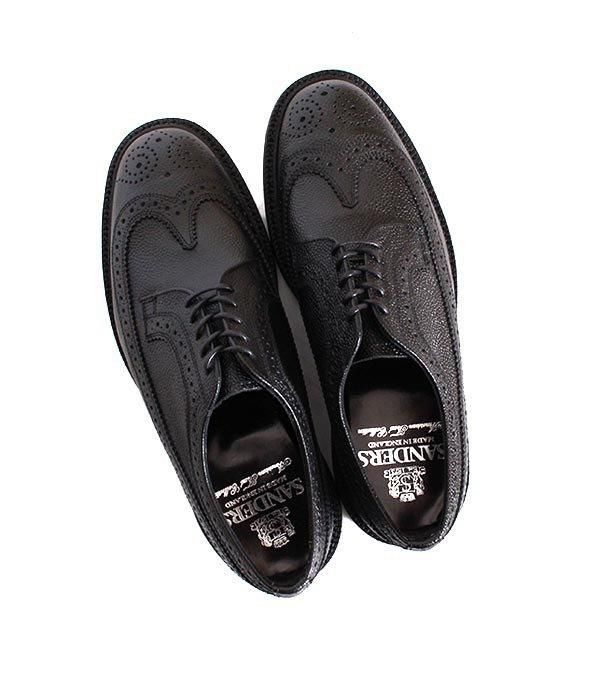 別注モデル SANDERS サンダース 2714 ブラック ウィングチップシューズ