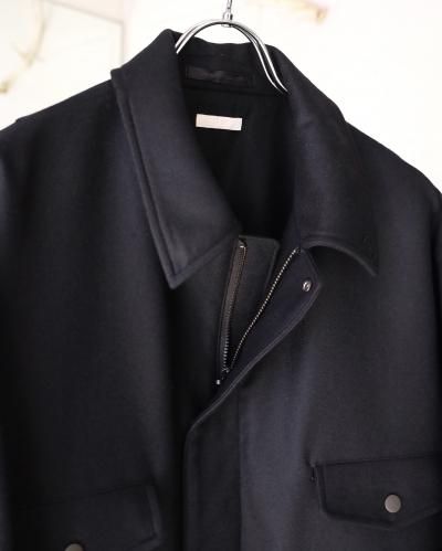 ULTERIOR SUPER FINE LIGHT MELTON SHORT HUNTING JKT - BLACK - PURAS