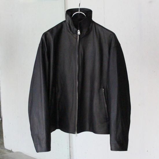 YOKO SAKAMOTO LEATHER RIDERS JACKET - BLACK - PURAS