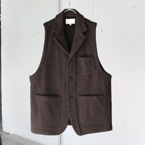 YOKO SAKAMOTO BEACH CLOTH VEST - BROWN - PURAS