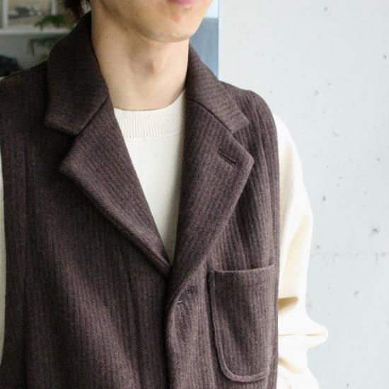 YOKO SAKAMOTO BEACH CLOTH VEST - BROWN - PURAS