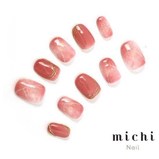 ちゅるん大理石ネイル- ネイルチップ専門店ミチネイル