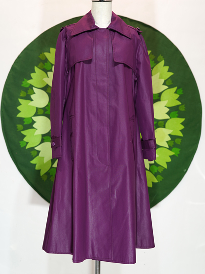 赤紫色のロングトレンチコート - メトロポリタン オンライン（レトロ