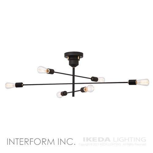 Astre アストル 6灯 シーリングライト ｜ インターフォルム 【 IKEDA