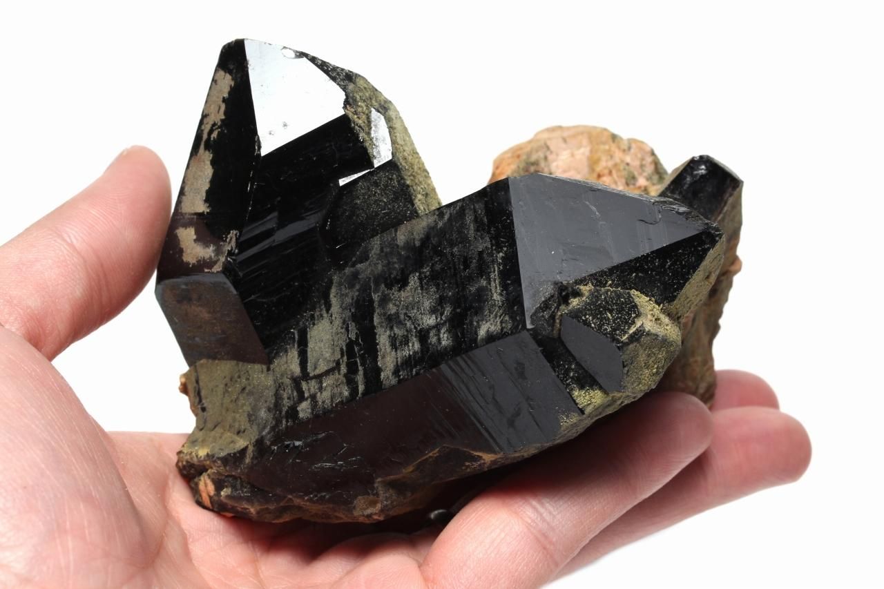 モリオン(黒水晶)クラスター【Lサイズ】MOCLL-092｜魔除け効果の