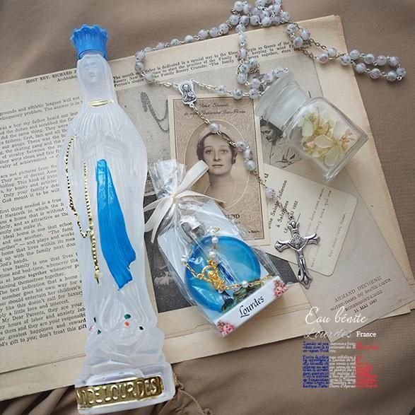 フランス直輸入】フランス ルルドの聖水入り 聖母マリア像ボトル 大型