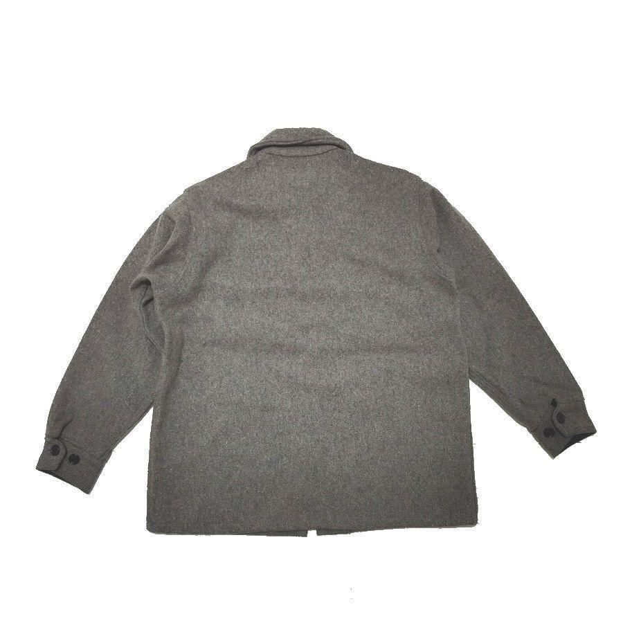 90s MELTON（ メルトン ）フルジップ・ウールジャケット / グレー / L