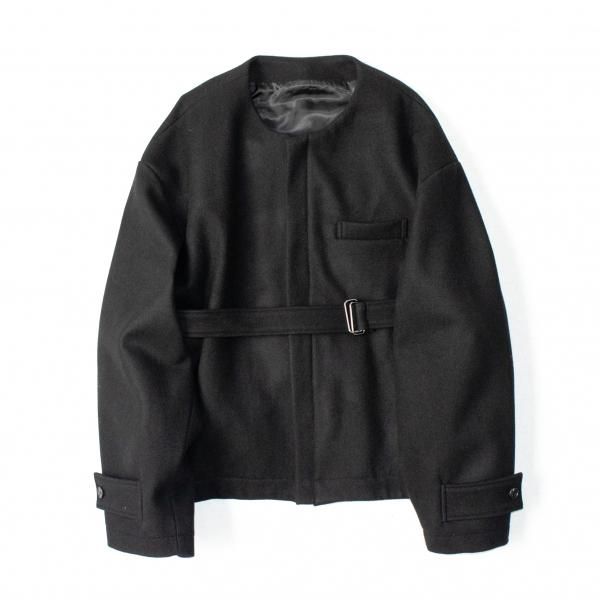 stein(シュタイン)/NO COLLAR BELTED JACKET/Black 通販 取り扱い