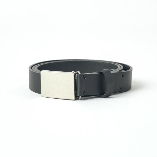 ssstein(シュタイン)/LEATHER BELT (PLAIN BUCKLE)/BLACK 通販