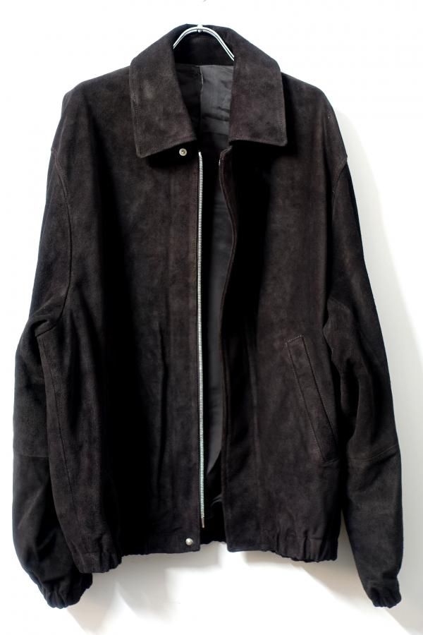 ssstein(シュタイン)/COW SUEDE ZIP SHORT JACKET/DARK BROWN CONCRETE