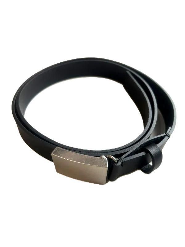 ssstein(シュタイン)/LEATHER BELT (PLAIN BUCKLE)/BLACK 通販