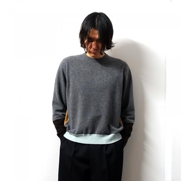 ssstein（シュタイン）カラーブロックニット グレーマルチ｜正規取扱