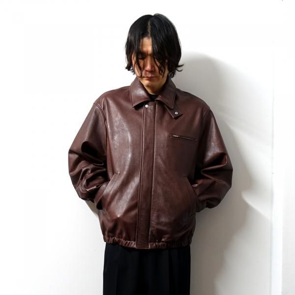 ssstein(シュタイン)/COW LEATHER VINTAGE ZIP JACKET/BROWN -CONCRETE