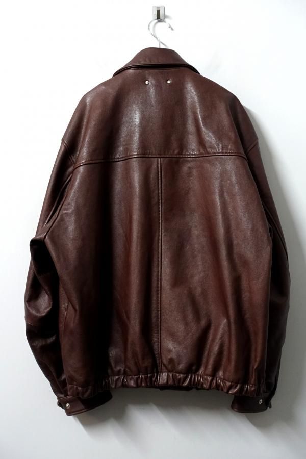 ssstein(シュタイン)/COW LEATHER VINTAGE ZIP JACKET/BROWN -CONCRETE