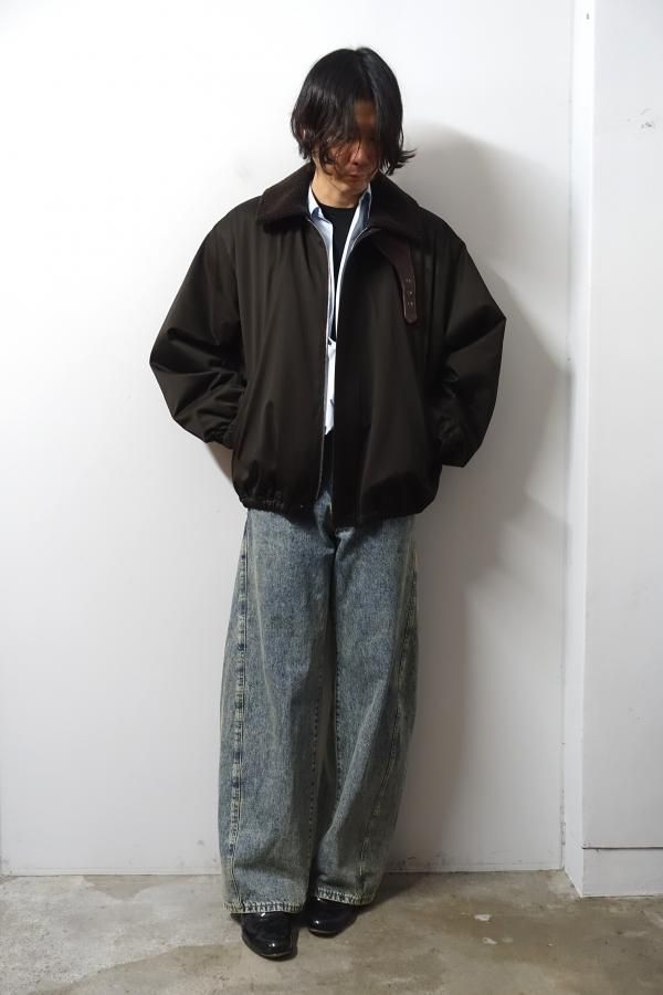 ssstein(シュタイン)/MOUTON COLLAR PADDED JACKET/DARK BROWN