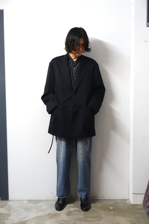 ssstein(シュタイン)/OVERSIZED SINGLE BREASTED LONG JACKET/BLACK