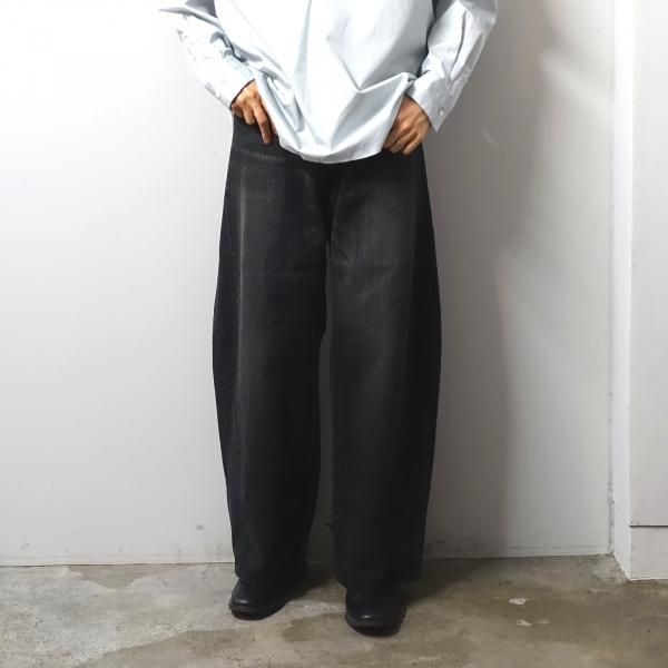 ssstein(シュタイン)/DEFORMATION WIDE DENIM JEANS/BLACK 通販