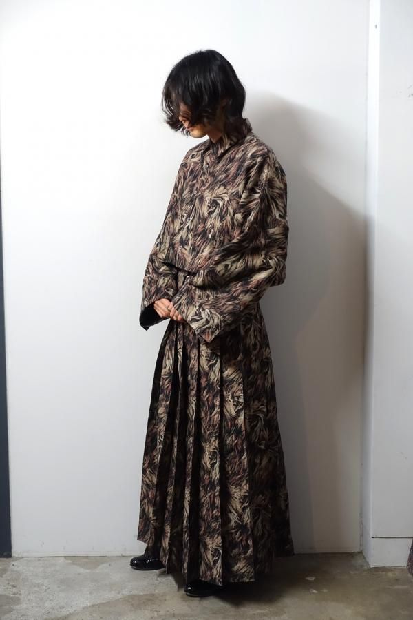 SHINYAKOZUKA(シンヤコズカ)/CROPPED GIANT SHIRT/BROWN 通販 取り扱い