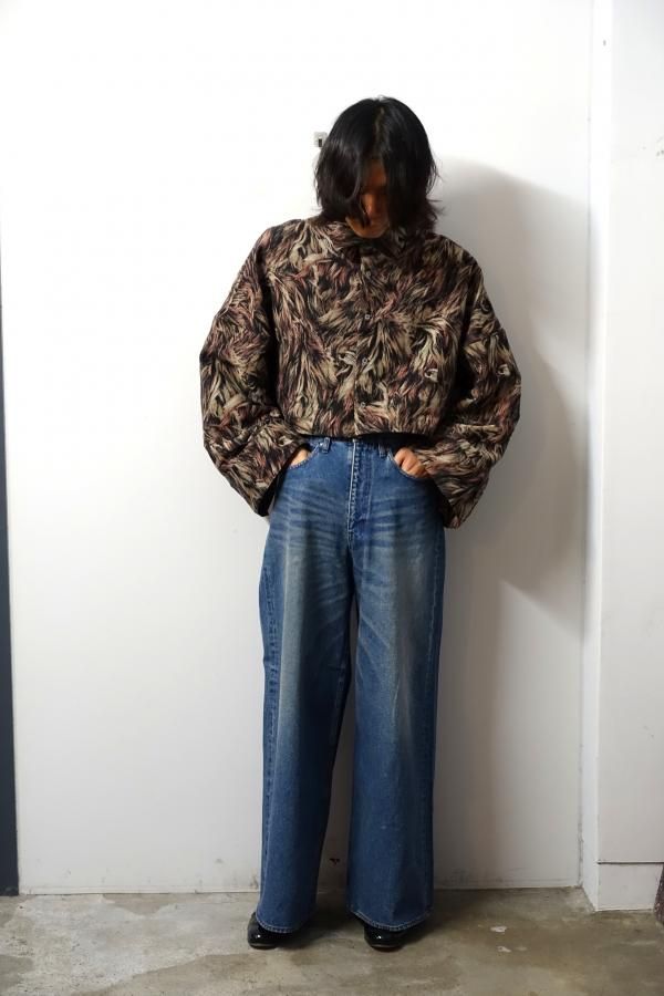 SHINYAKOZUKA(シンヤコズカ)/CROPPED GIANT SHIRT/BROWN 通販 取り扱い