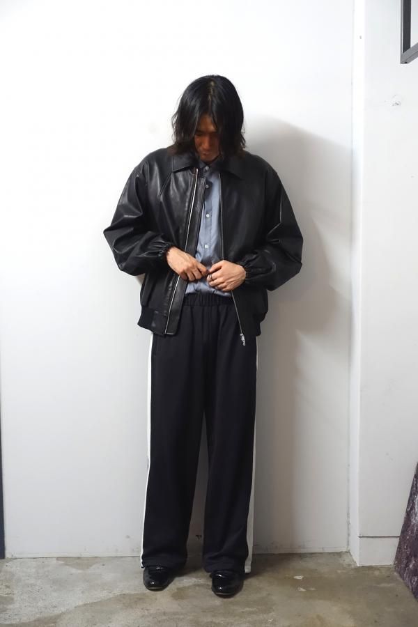 ssstein(シュタイン)/LEATHER ZIP SHORT JACKET/BLACK CONCRETE RIVER